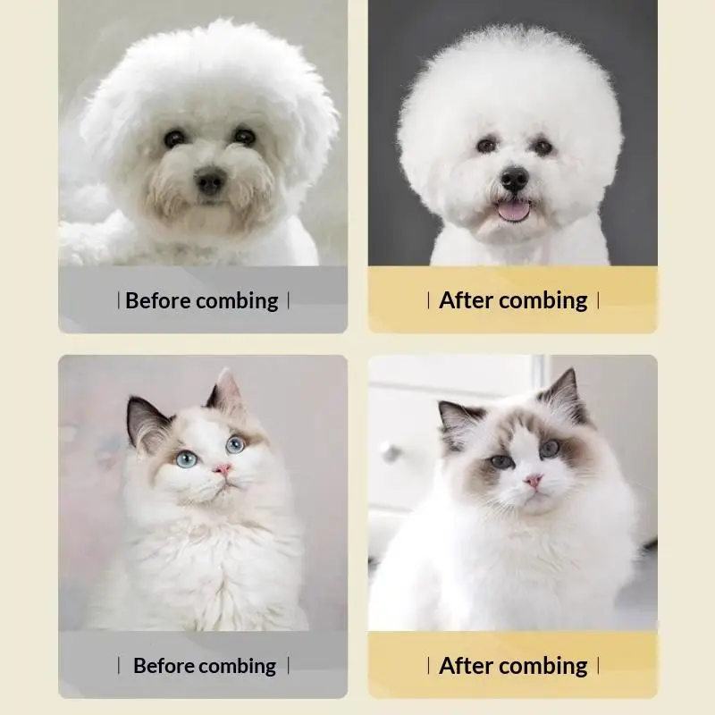 Cat Deshedding Comb Soft Needle Anti-Static Pet Hair Brush Gently Removes Floating Fur for Dogs Cats Pet Beauty Care