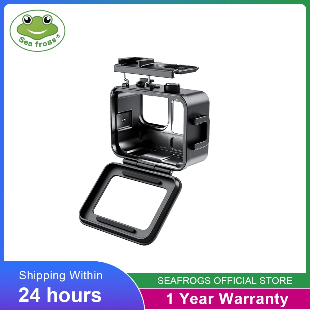 

Seafrogs 60m Aluminum Waterproof Case Hot Suit With Light For GoPro 12 11 10 9 Protective Diving Underwater Housing Accessory