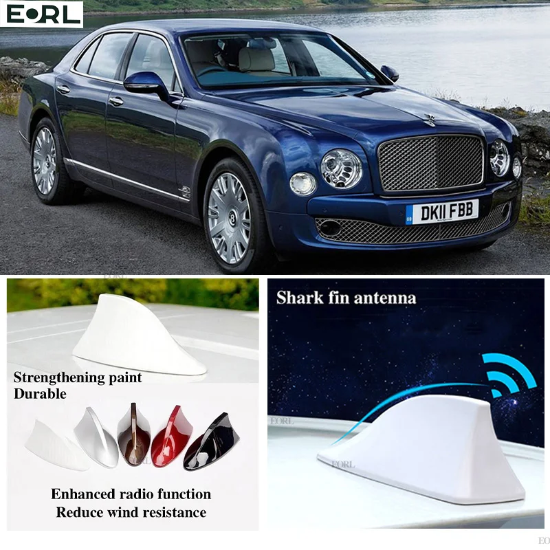 For Bentley Mulsanne Shark Fin Antenna FM Signal Super Aerials Amplifier Waterproof Signal Amplifier FM/AM Radio Aerials