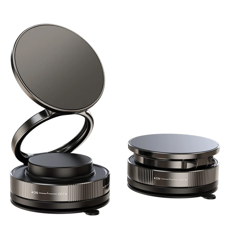 

luyuan 360 Degree Rotation Bracket Stand Stong Magnets Vacuum Suction Cup Magnetic Car Phone Holder