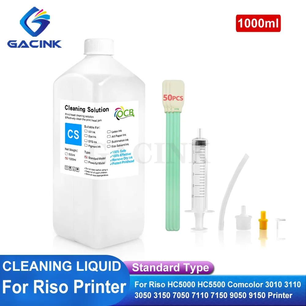 

Cleaning Liquid Compatible for Riso Hc5000 Hc5500 Comcolor 3010 3110 3050 3150 7050 7110 7150 9050 Printer Cleaning Solution