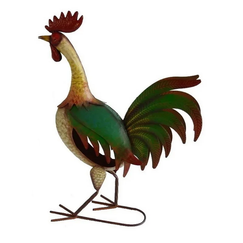 

Villa grassland animals duck courtyard sculpture painted floor pastoral rooster outdoor iron home decoration ornament