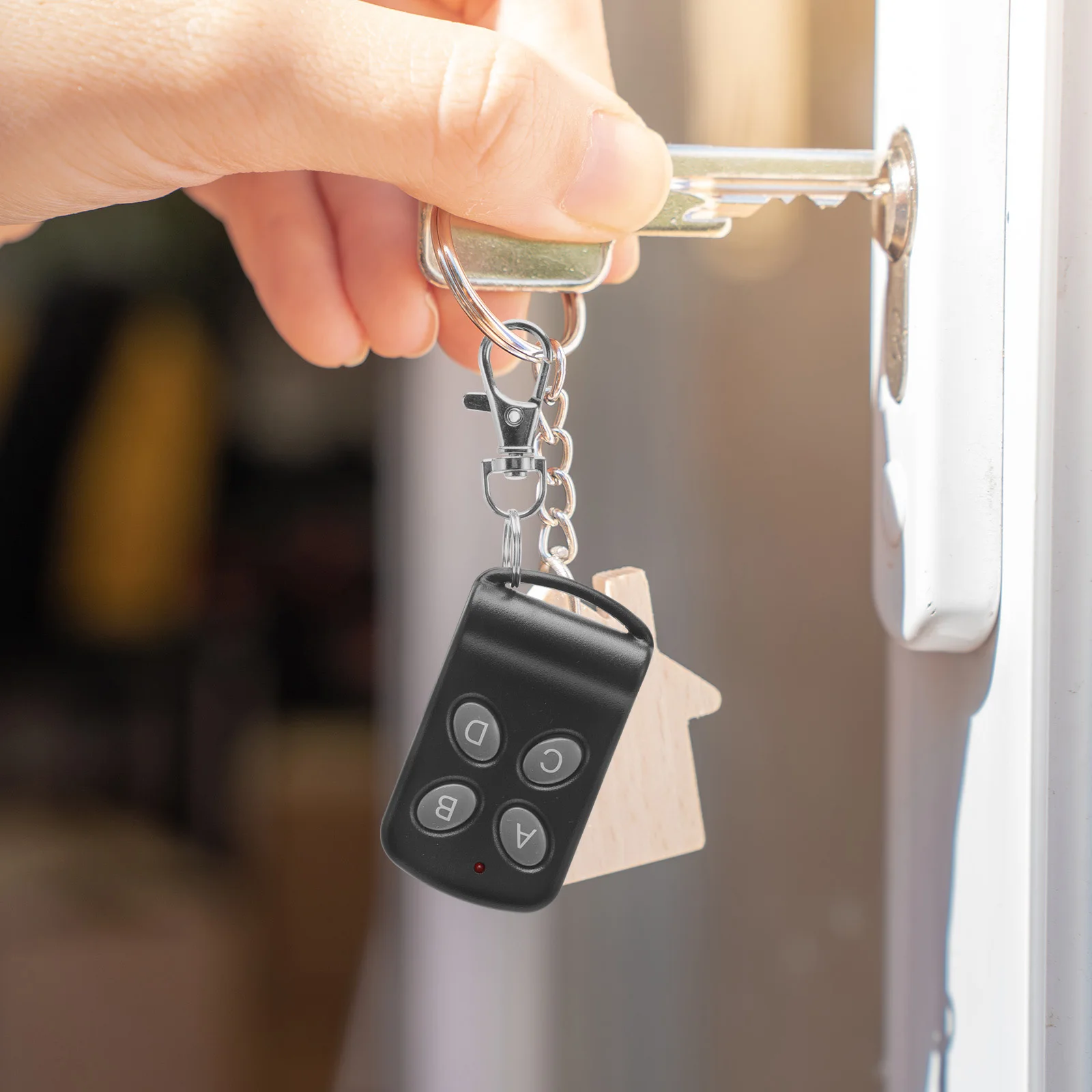 1 pz telecomando porta elettrica garage codice di apprendimento portachiavi wireless mini portachiavi porta di controllo accessi