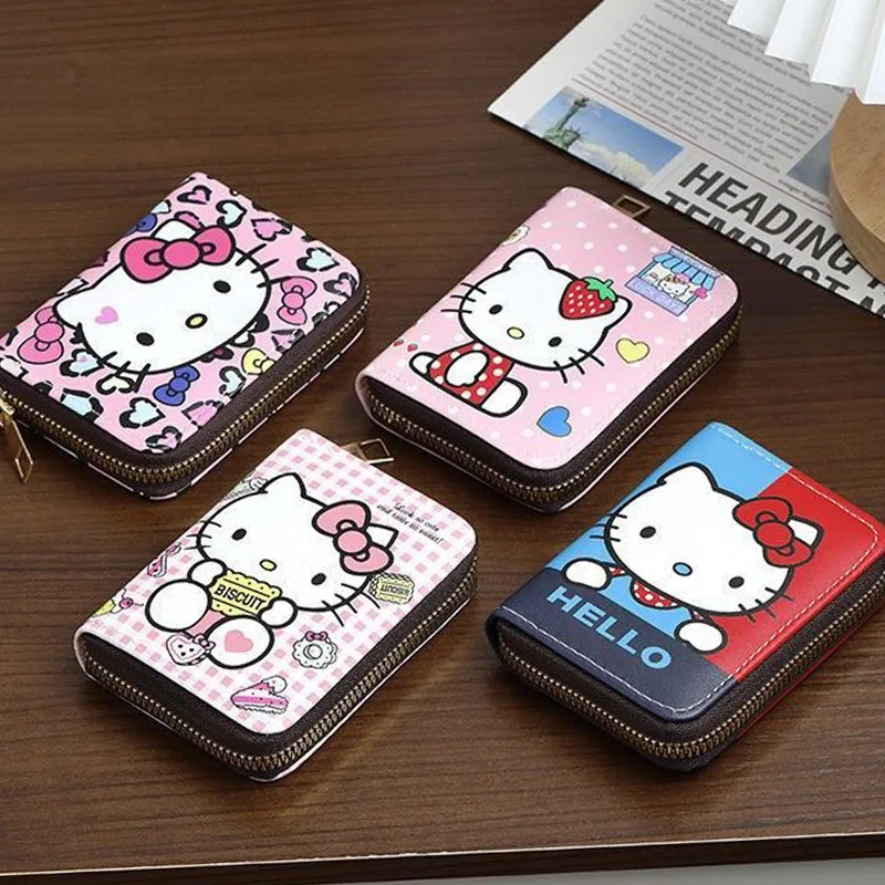 

Kawaii Hello Kitty Card Case Sanrio Y2K Cartoon Multi-Card Large-Capacity Wallet Id Card Credit Card Transportation Card Bag