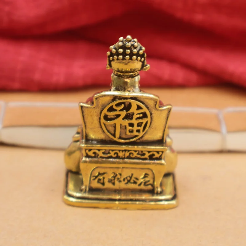 النحاس التنين Wuye إله الثروة بوذا زخرفة المنزل العبادة Wutai جبل قوانغجي التنين الملك إله الثروة تمثال