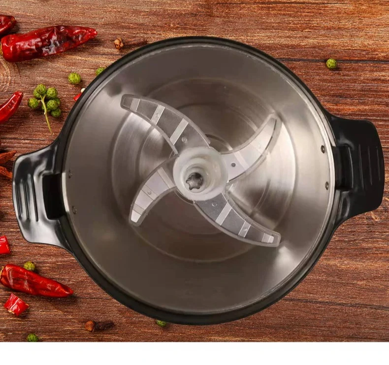 304 Stainless Steel Commercial Household 6 Liters Electric Meat Grinder Vegetable Stuffing Machine Chili Machine