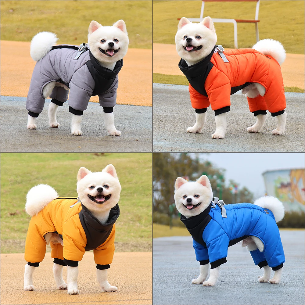 Wasserdichter Hunde-Overall, Mantel, Winter, Haustier-Hundekleidung, warme Welpen-Baumwolljacke für kleine und mittelgroße Hunde, Mops, Chihuahua-Kostüm, Bulldogge – Detail 10