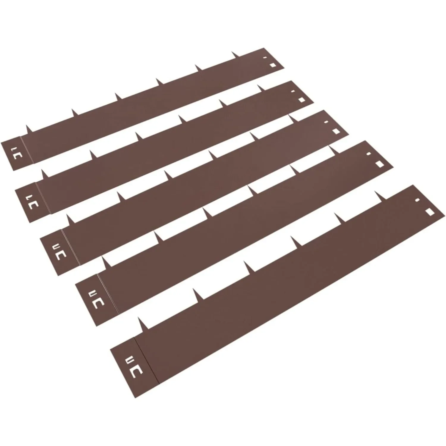 

16ft Steel Landscape Edging Heavy Duty Lawn Border Edge Backyard Barrier for Gardens, Paths, Lawns, Outdoor Patios (Brown)