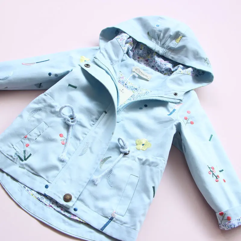 Foreign Trade Hot Sale Sweet Children's Jacket Girls Spring and Autumn Top Children Children's Embroidery Windbreaker Children's