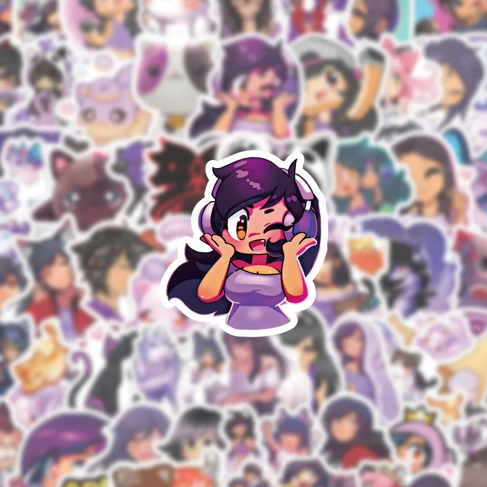 10/60 Stuks Cartoon Schattige Kawaii Aphmau Stickers Voor Kinderen Laptop Gitaar Skateboard Koelkast Telefoon Waterdicht Diy Graffiti Sticker