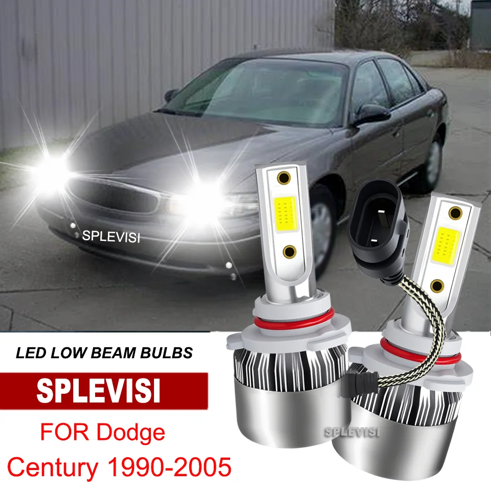 LED Headlight Low Beam Bulbs 360° Rotatable For Dodge Journey 2009-2020 Buick LeSabre 2000-2005 Century 1990-2005 car led light