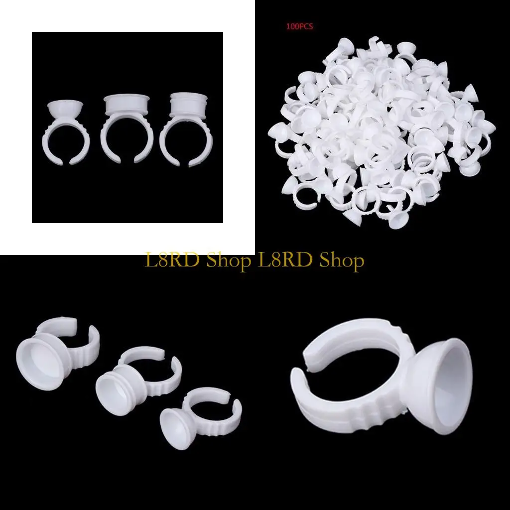 

L8RD Disposable Rings Set of 100 Divider Beauty Shop Female Makeup