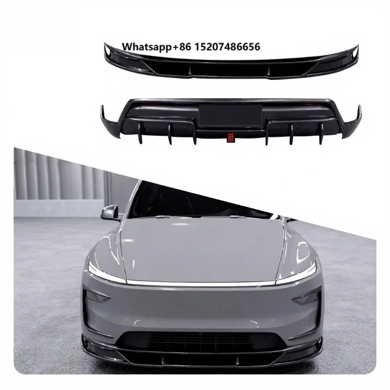 Bumper Body Kit-Self-adhesive Auto Performance Upgrade Black/Carbon Fiber Pattern