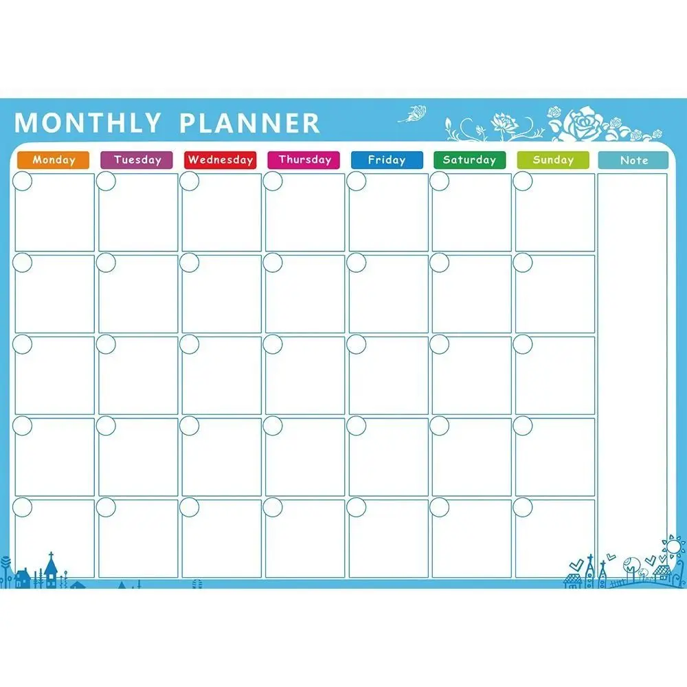 Kitchen Home Grocery List Whiteboard Office Magnetic Plan Notepad Memo Message Board Fridge Stickers Month Planner