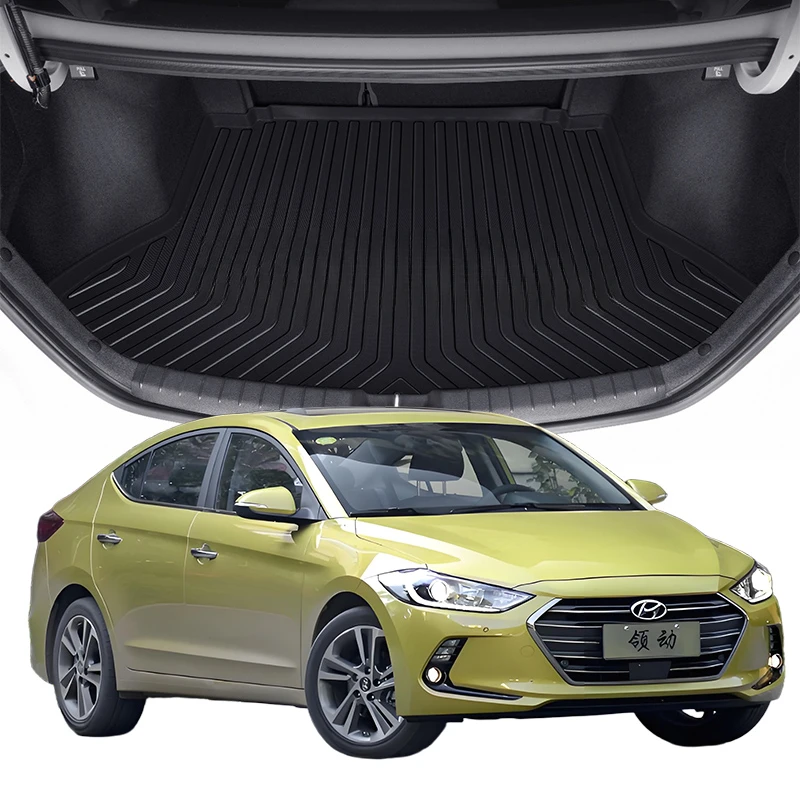 

Upgrade TPE Car Rear Trunk Mats Storage Pads Cargo Tray Dustproof Waterproof Protecion Cushion For Hyundai Elantra 2017-2020