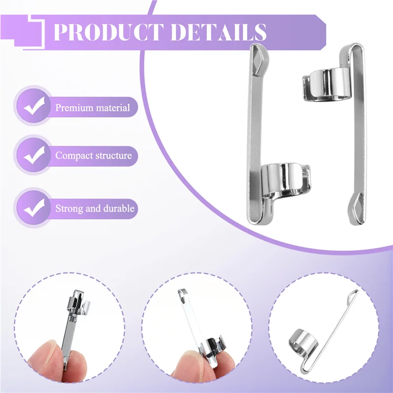 A42Z-Metal Pencil Clips Slide On Pencil Pocket Clips Snap In, Pencil Holder Clip Metal Hangable Portable Pencil Clips, 60 Pcs