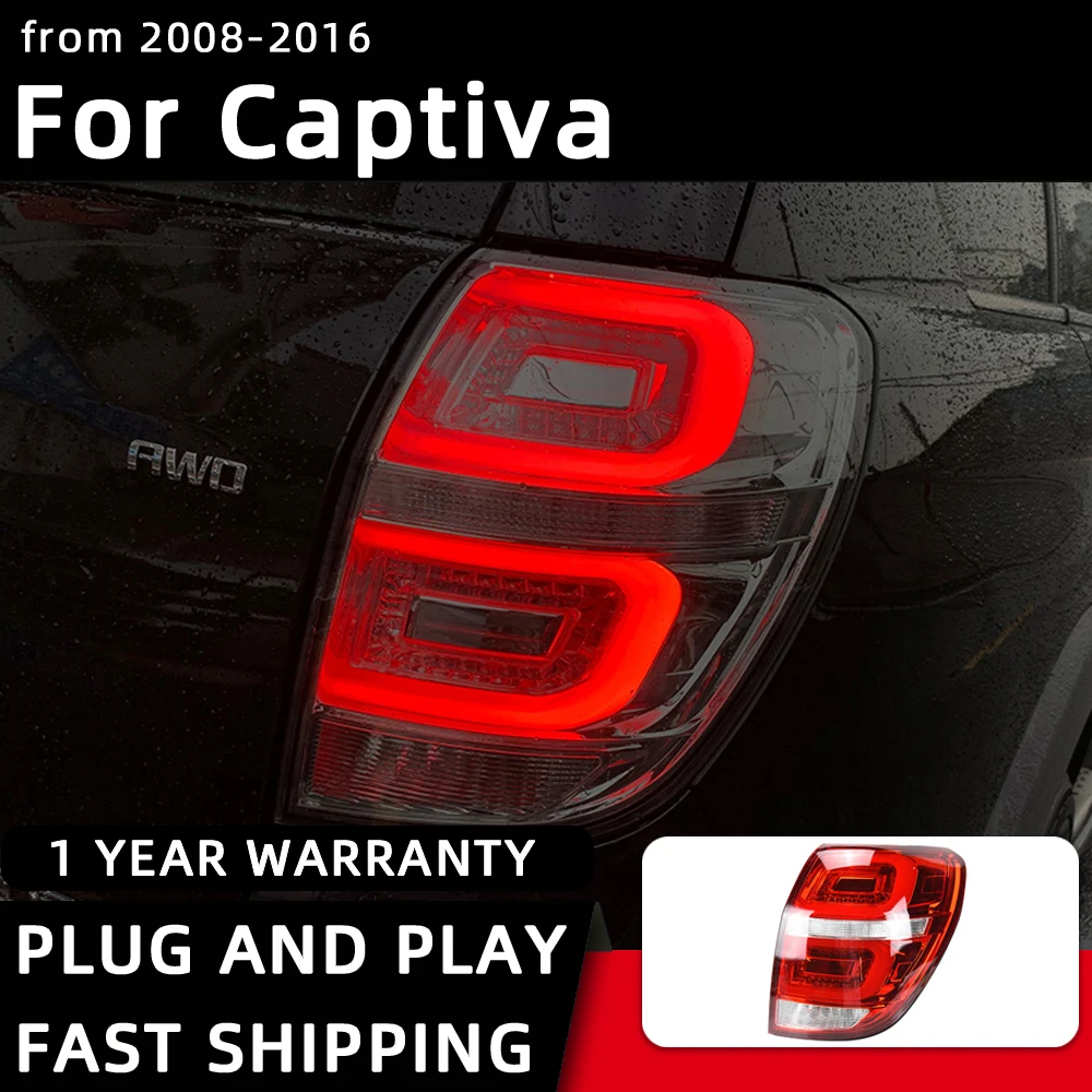 Car Styling Taillights for Chevrolet Captiva LED Tail Light 2008-2016 Tail Lamp DRL Rear Turn Signal Automotive Accessories