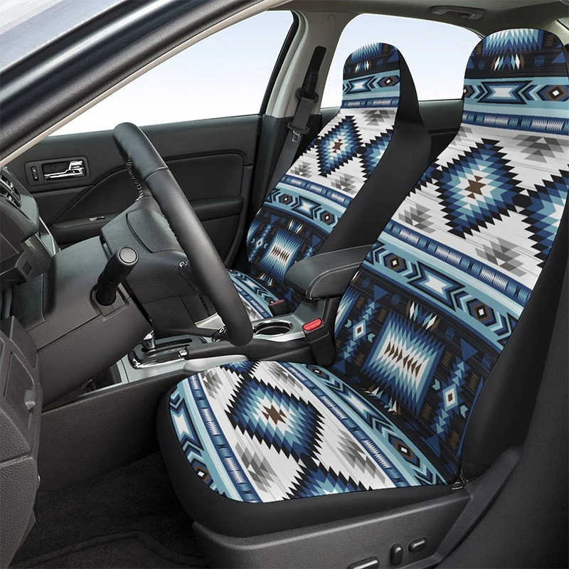 Ethnic Style Printed Car Seat Cover Elastic Breathable Bohemian Retro Universal Car Front Seat Covers Auto Interior Supplies