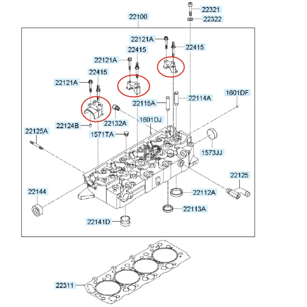 Rocker Arm Fixing Bracket D4BF D4BH 4D56 For Hyundai Galloper Libero Grace Porter H1 Starex H-1 Terracan HD35 H100 H-100