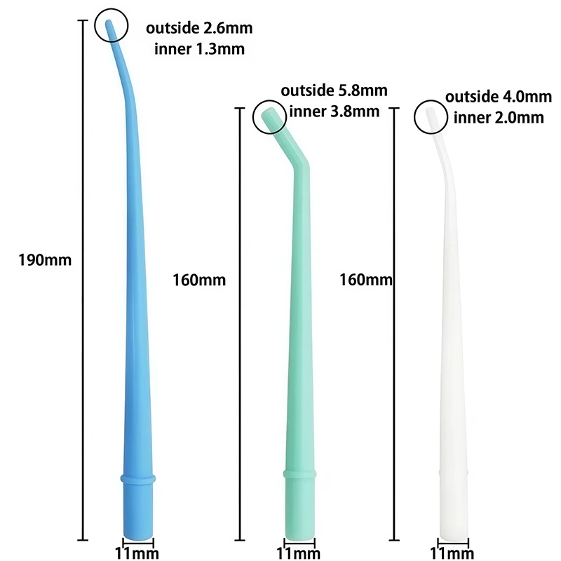 Disposable dental suction tubes; High-speed dental handpiece; Implant-grade high-suction saliva ejector; Autoclavable