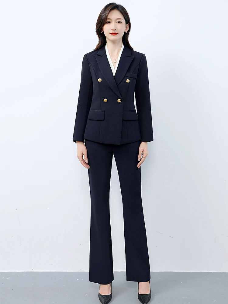 

Женский приталенный костюм-двойка (весна-осень-зима), новинка, для студенток, для работы, для собеседований, формальная верхняя одежда, профессиональный...