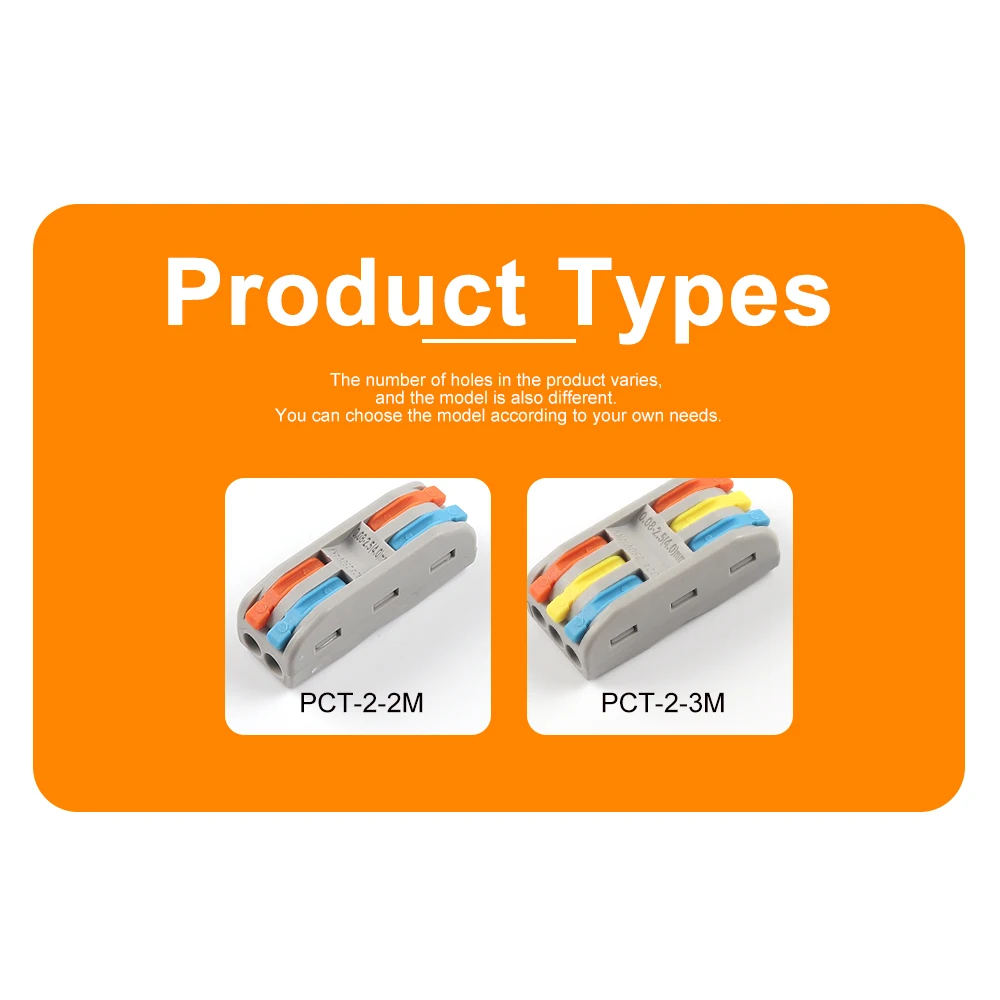 Conector SPL2/3 de 10 piezas, Terminal de cableado, cable de lámpara PCT rápido, caja de conexiones de cable paralelo, divisor de salida múltiple 2 en