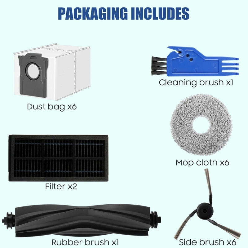 ملحقات المكنسة الكهربائية الروبوتية لروبوت المكنسة الكهربائية الرئيسي X40 Ultra Complete/L40 Ultra/X40 Ultra/X40، الفرشاة الرئيسية