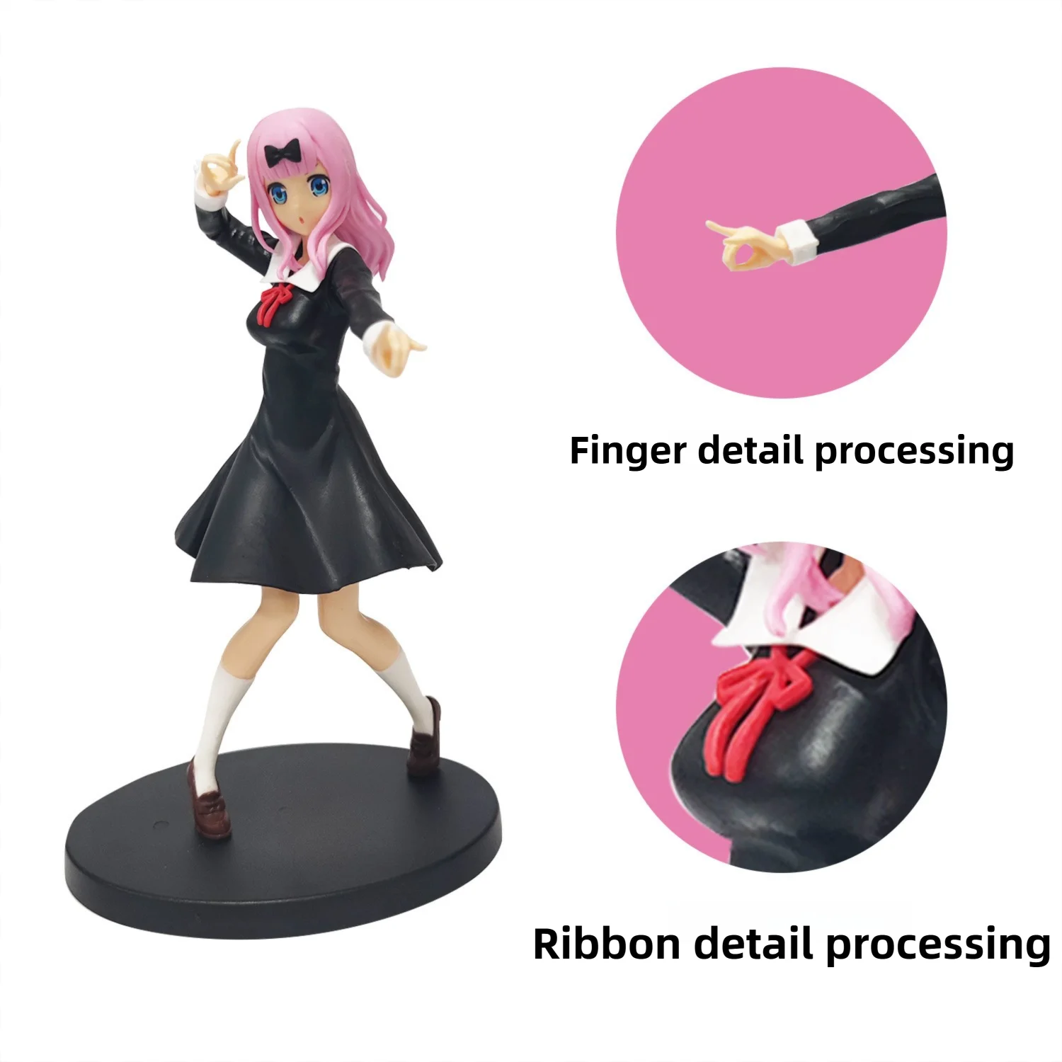18 سنتيمتر أنيمي الشكل الحب هو الحرب فوجيوارا تشيكا شينوميا Kaguya Kawaii فتاة بولي كلوريد الفينيل سطح المكتب الديكور جمع نموذج ألعاب الدمى هدية