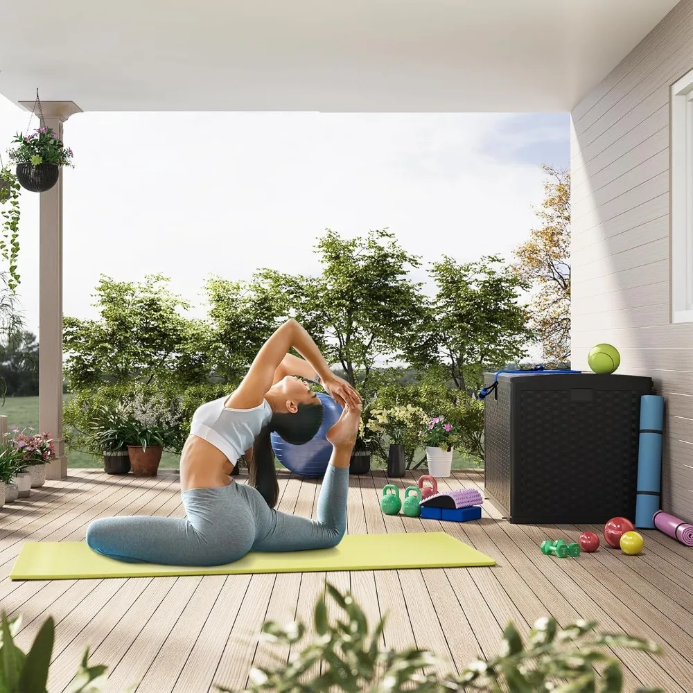 Scatola di immagazzinaggio impermeabile per esterni da 120 galloni, scatola di immagazzinaggio esterna con serratura, scatola di immagazzinaggio del ponte di consegna confezionata