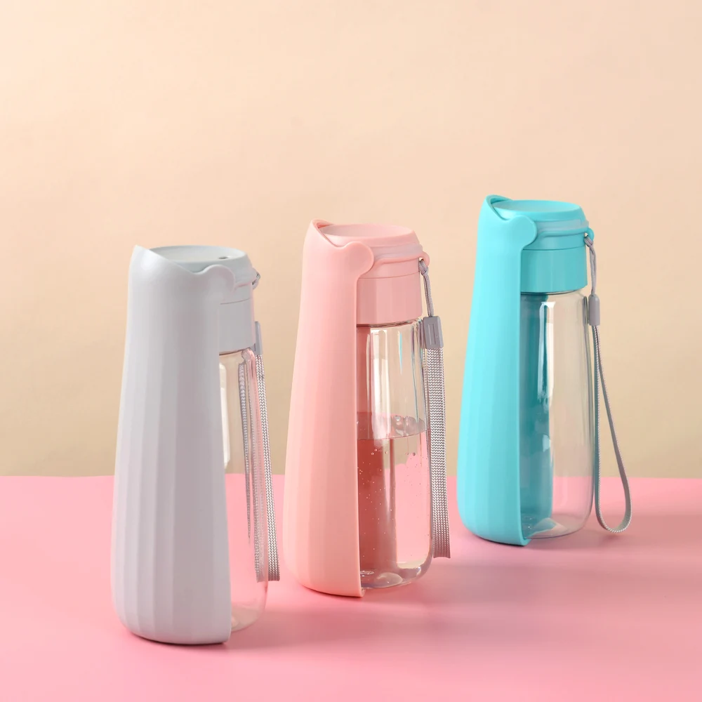 Botella de agua plegable para perros y gatos, a prueba de fugas