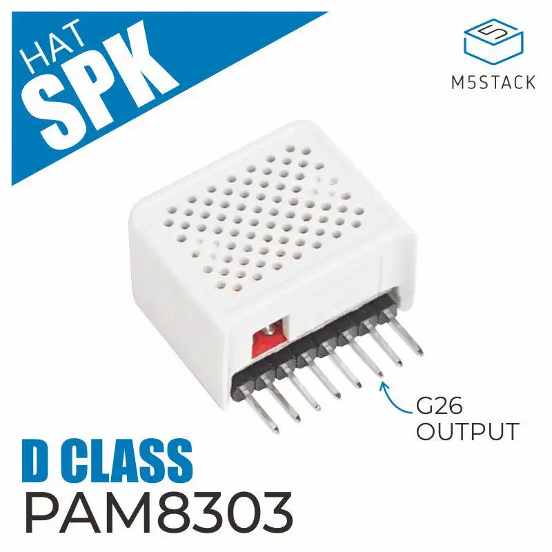 Official M5Stack Hat SPK Speaker with Integrated PAM8303 Amplifier IC Compatible with MP4/MP3 Devices