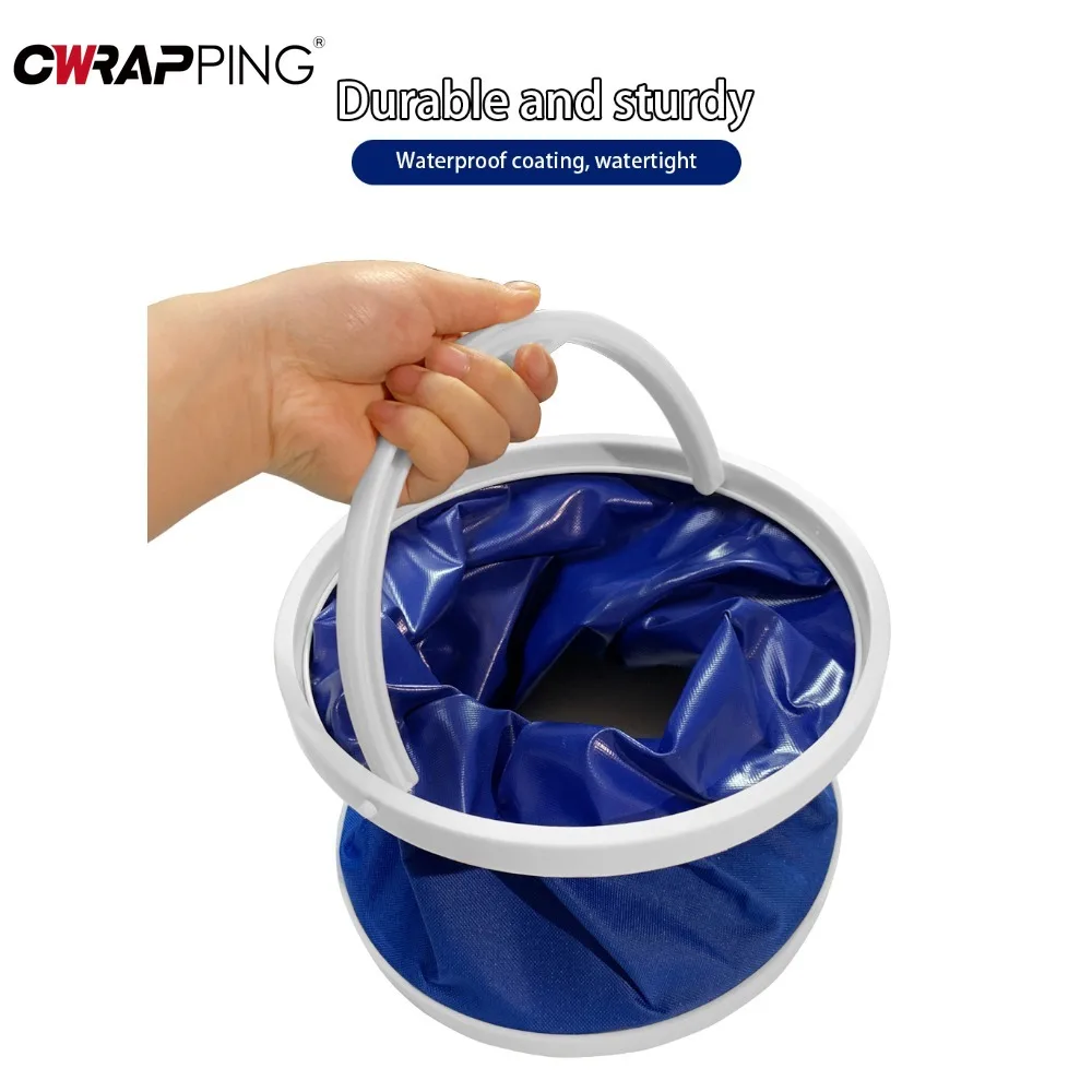 Car Portable Folding Bucket Outdoor Multifunction Car Wash Bucket Travel Foldable Water Bucket Bowl for Car Accessories