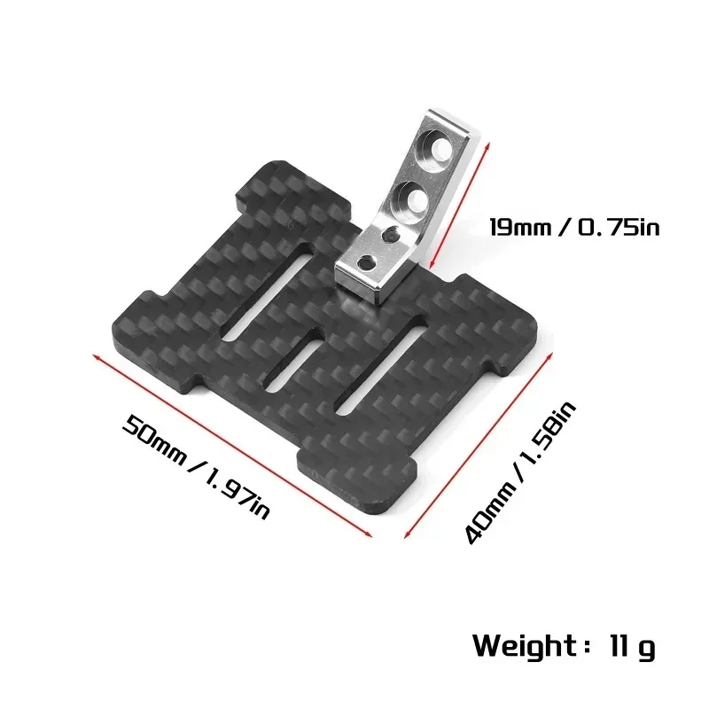 Metal Carbon Fiber ESC Fixing Plate ESC Mount Plate for Tamiya BBX BB01 Tamiya BB-01 1/10 RC Car Upgrade Parts