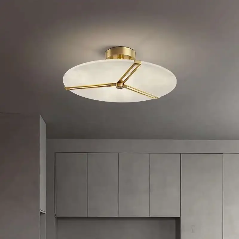TechHPMarble Ceiling Lamp Natural Marble Ceiling Chandelier Home Decor G9 Lamparas Led Light