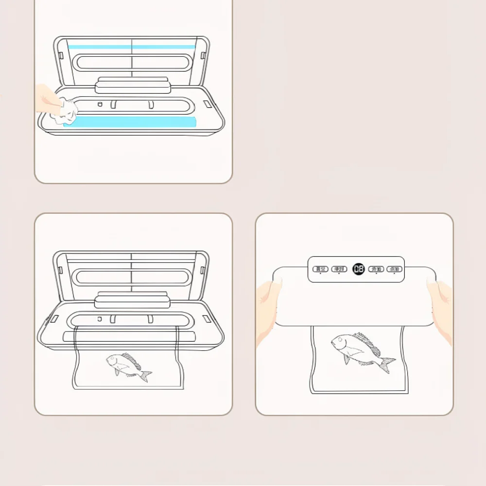 Durable Food Vacuum Sealer Bags Embossed Texture Storage Pouch Kitchen Preservation Packing For Fresh Meat Vegetable Keeper