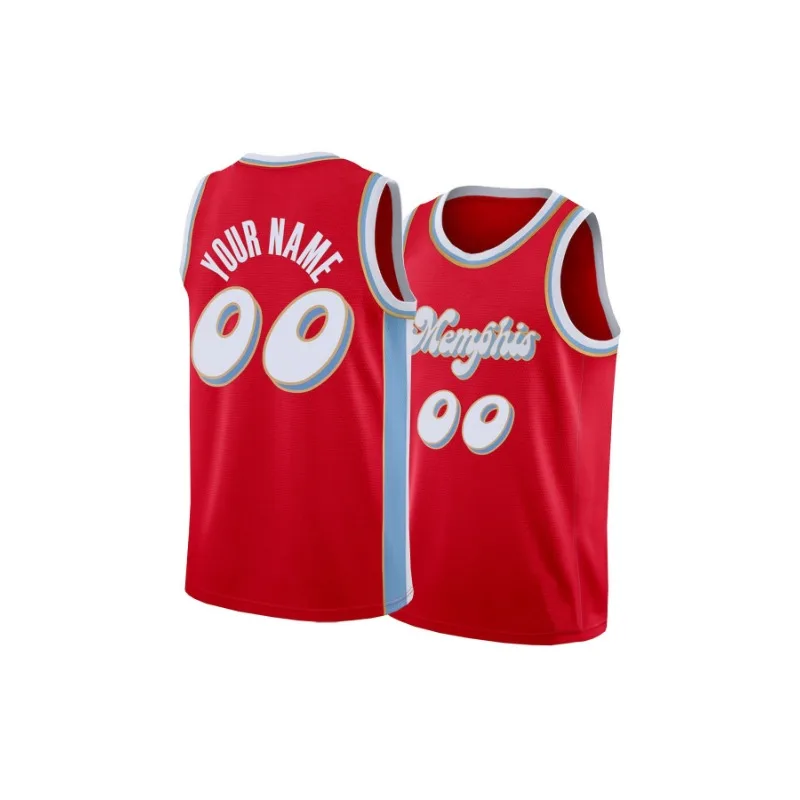 Custom Basketball Jerseys Name And Number Breathable Sleeveless Memphis Shirts Embroidered Designs for Training And Competition.