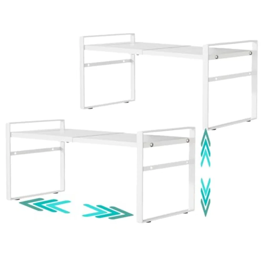 

Expandable Cabinet Shelf Organizer Riser for Kitchen Pantry Cupboard Under Sink Countertop, kitchen cabinet shelf 8.3''D * 12.2