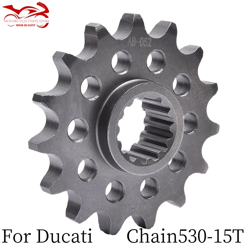 

530Chain 15 Teeth 15T Sprocket wheel For Ducati 1200 1200S Multistrada 2010-2018 1260 Multistrada S 2018 2019 2020 2021 2022 ABS