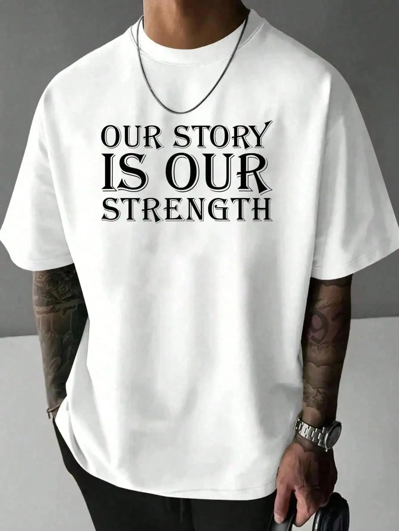 100% Cotton Our Is Our Strength AA NA Sober Living In Recovery T-Shirts Casual Street Printed T-Shirt For Men