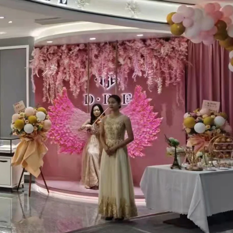 Event  Party Supplies Customized Creative Swings Decorations Large Pink Angel Wings Cute Pography Shooting Props Contact Us To