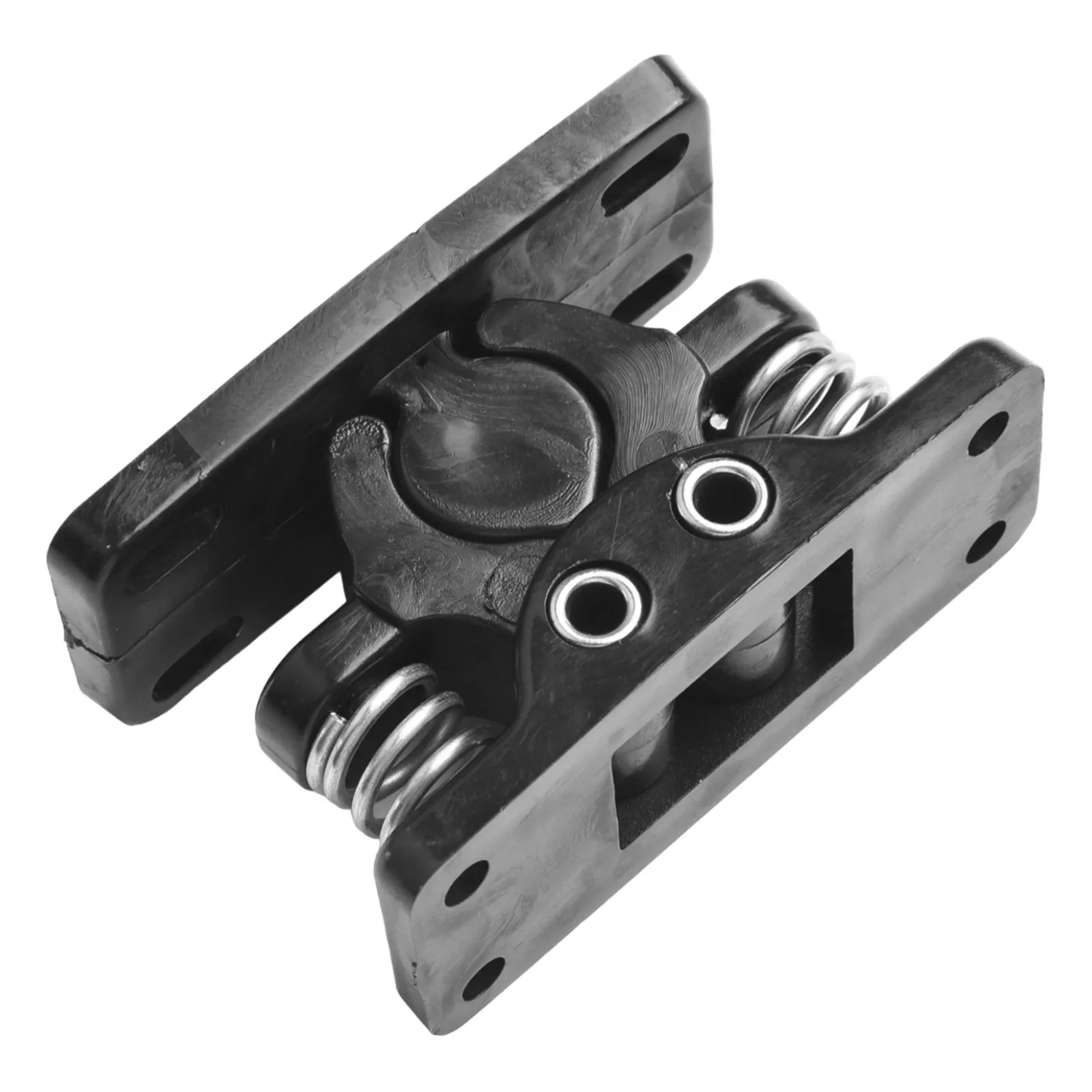 Black Hasp Door Lock Clamp Clip Application Double Roller Catch Features Specifications Spring Loaded Mechanism