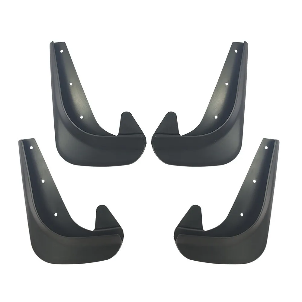 4pcs Portable Front Rear Wheel Car Mudflap Plastic Universal Splash Mud Guard Black Car Mudguard Exterior Accessories