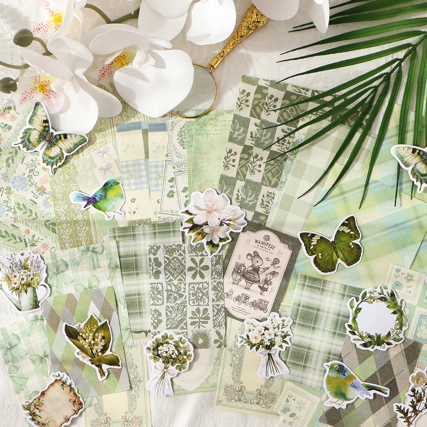 

100sheets/lot Memo Pads Material Paper Far Wind to Faith Junk Journal Scrapbooking Decoration stationery