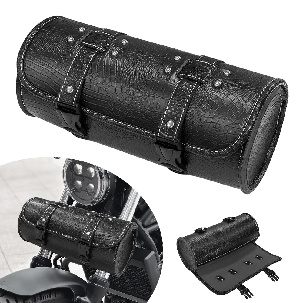 

Универсальная мотоциклетная сумка для инструментов из искусственной кожи, передняя вилка, руль, седельная сумка, сумка для хранения с хвостом, подходит для Honda Rebel 500 CMX 500