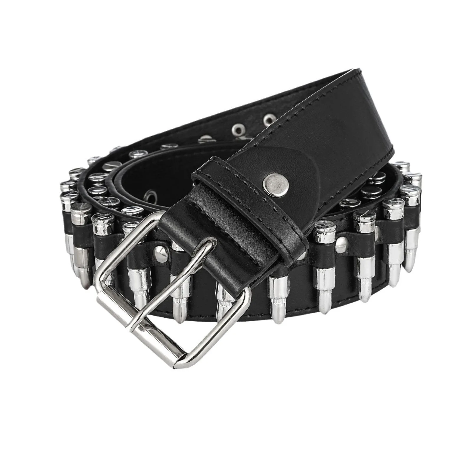 

Bullet Belt Wish Black Punk Y2k Belt Rivet Gas Eye Goth Belt Versatile Decorative Vintage Men Belt Belts for Women
