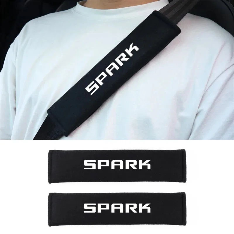 2pcs Car Seat Belt Cover With Safety Belt Shoulder Pads Protector Cover Breathable For SPARK