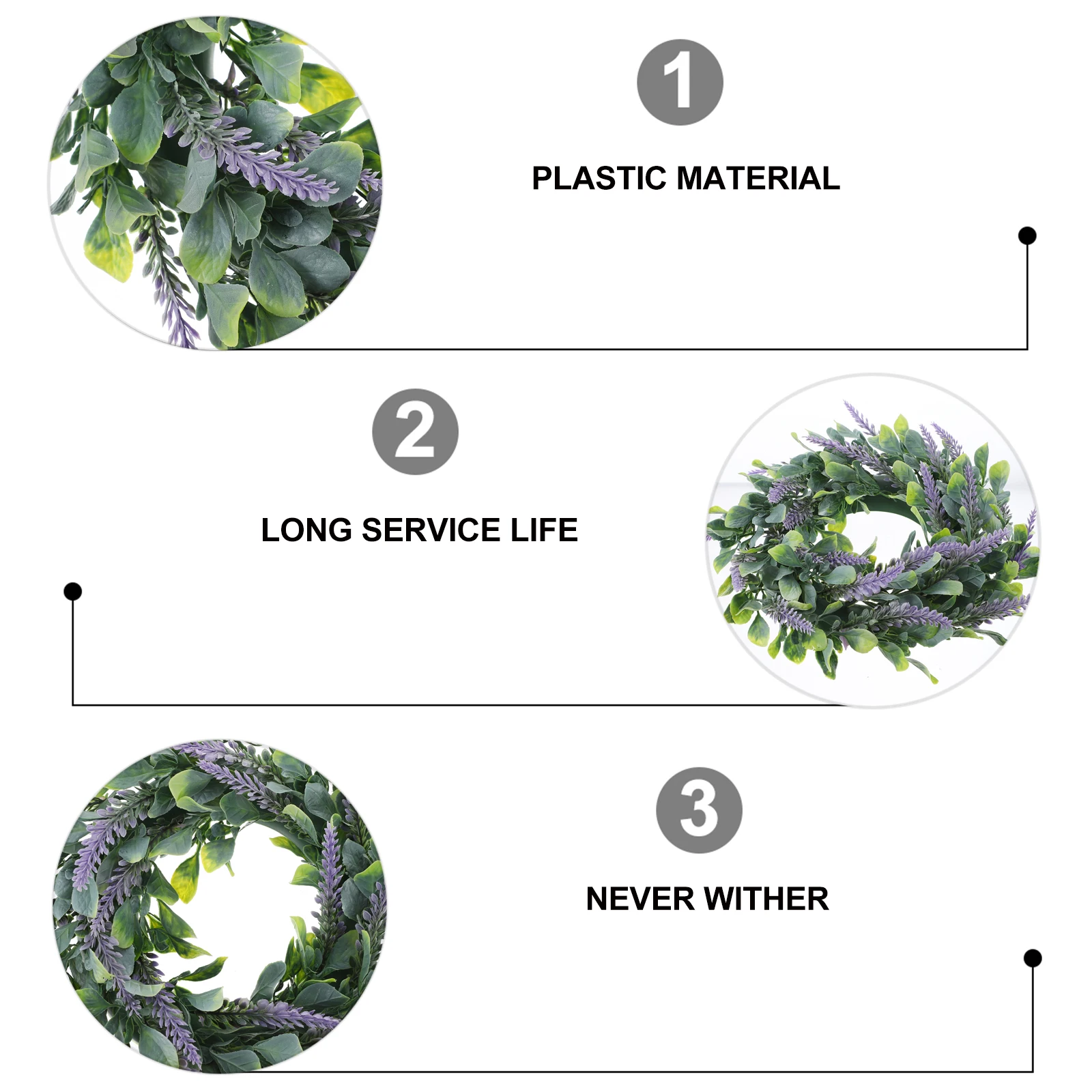 

Artificial Wreath Home Decor Large Purple Garland Autumn Lavender Wreath Wall Hanging Garland Decorative Door Photography