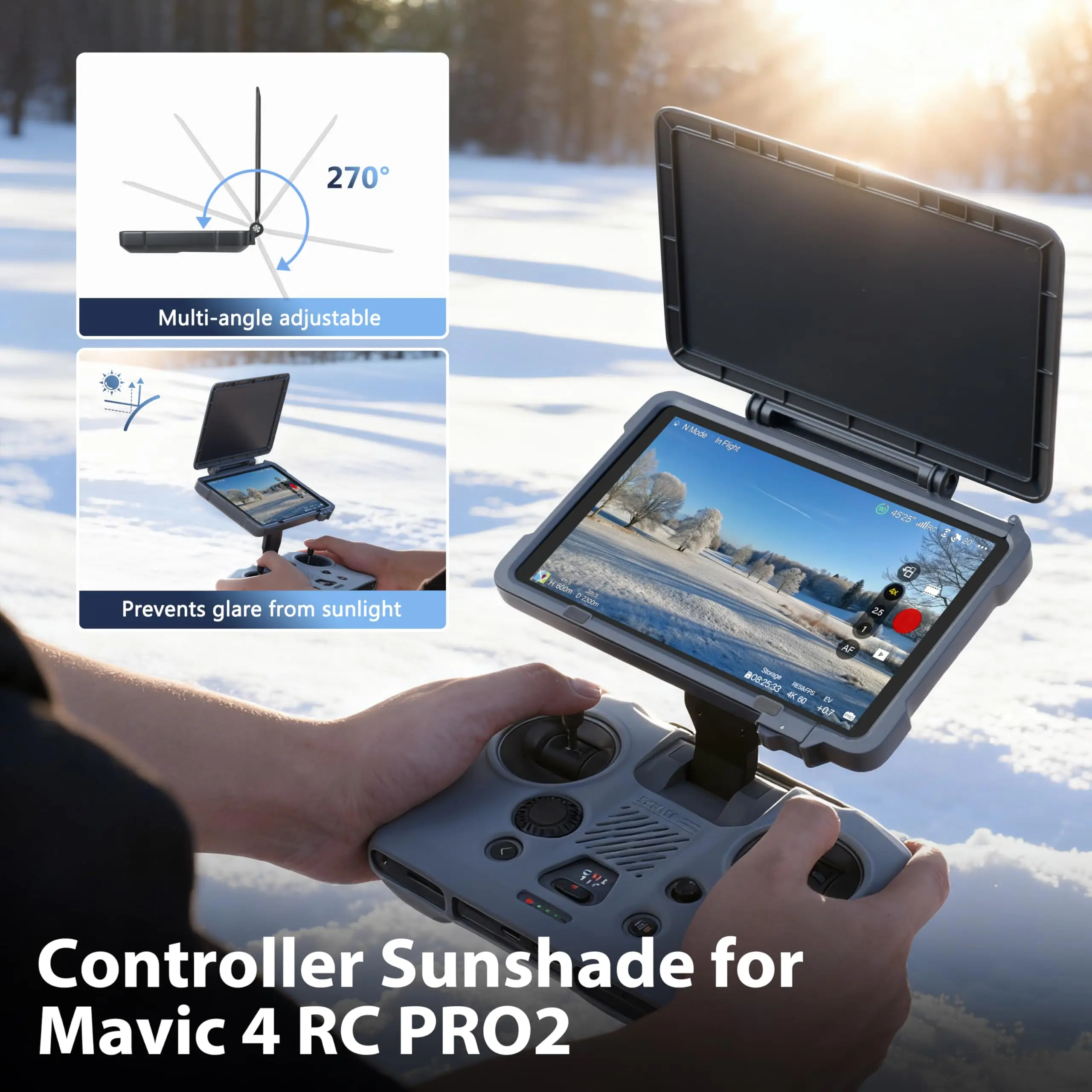 Screen Protector for DJI Mavic 4 RC Pro 2 Remote Control Sunshade Silicone Case Sleeve Controller Screen Protector Accessories