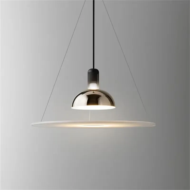 

Nordic Designer Flying Saucer Pendant Lights for Dining Room Restaurant Cafe Bedroom Flos Frisbi Modern Chandelier Study Room