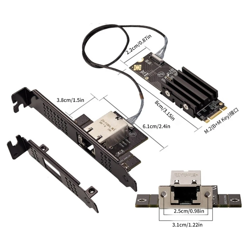 Scheda networking da 10 da 10 da 10 da 10 Gbps Card da M.2 (chiave B+M) per server e data center 601b